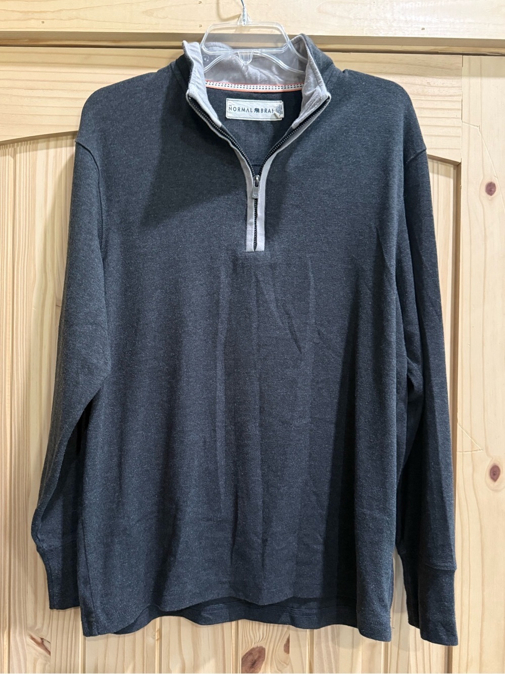 The Normal Brand Dark Charcoal Puremeso Weekend Quarter Zip